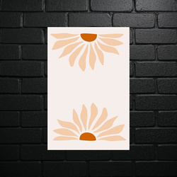 Dawn Daisies - Minimalist Composition - shiny glitter