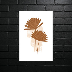 Tropikalne Liście Palm - Minimalistyczna Elegancja - błyszczący brokat