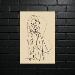 Love Sketch - Minimalist Line Art - shiny glitter