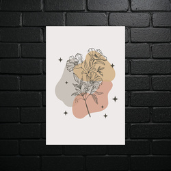 Botanical Harmony in Pastels - shiny glitter