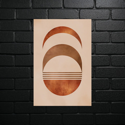 Terracotta Geometric Harmony - shiny glitter