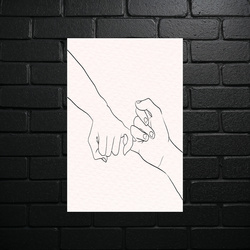 Dotyk Miłości - Minimalistyczna Grafika