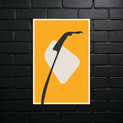 Minimalist Lamp on Orange - shiny glitter