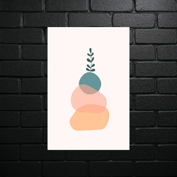 Organiczna Harmonia - Minimalistyczna Kompozycja - błyszczący brokat