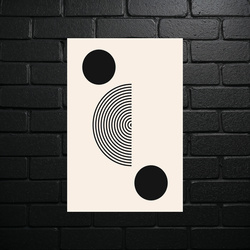 Minimalist Semicircle Harmony - shiny glitter