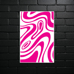 Pink Abstraction - Organic Waves - shiny glitter