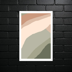 Minimalist Waves - Delicate Nature Contours - shiny glitter