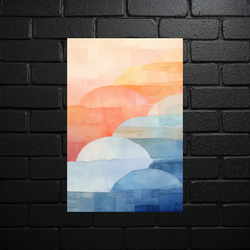 Horizons of Harmony - Abstract Sunset Panorama - shiny glitter