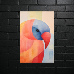 Geometric Parrot at Dawn - shiny glitter