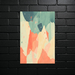 Coral Abstract Pastels - shiny glitter