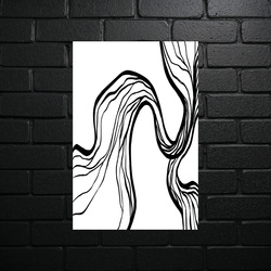 Dance of Lines - Abstract Harmony - shiny glitter