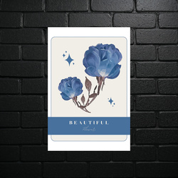 Celestial Blossoms | Premium Aluminum Art Print - shiny glitter