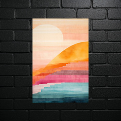 Golden Waves of Sunset - Abstract Harmony - shiny glitter