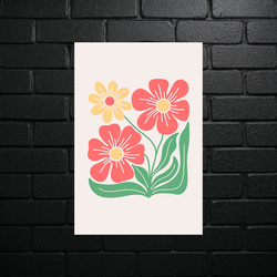 Retro Spring Bouquet - shiny glitter