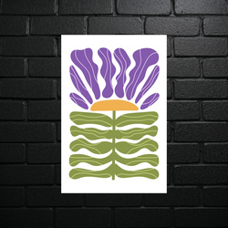 Modernist Serenity Flower - shiny glitter