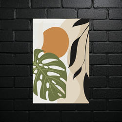 Botanical Harmony - Abstract Aluminum Wall Art - shiny glitter