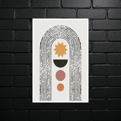 Geometric Arch Harmony - shiny glitter