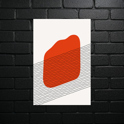 Red Harmony of Lines - shiny glitter