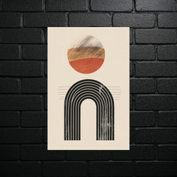 Minimalist Sunset Portal - shiny glitter