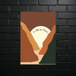 Abstrakcyjna Harmonia w Sepii - błyszczący brokat