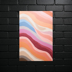 Pastel Waves - Abstract Harmony - shiny glitter