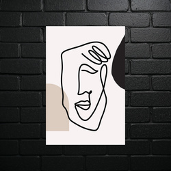 Minimalist Soul Portrait - shiny glitter