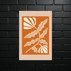 Botanical Elegance - Tropical Leaves on Terracotta - shiny glitter