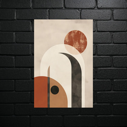 Terracotta Geometric Harmony - shiny glitter