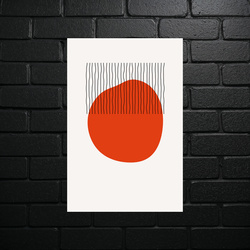 Rising Sun - Minimalist Abstraction - shiny glitter