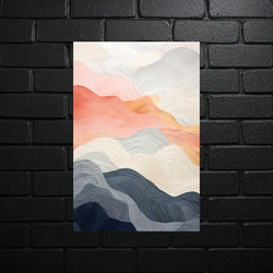 Desert Waves Abstract - Aluminum Harmony - shiny glitter