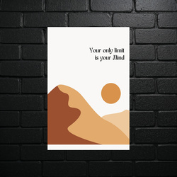 Desert Minimalism - Motivational Aluminum Print - shiny glitter