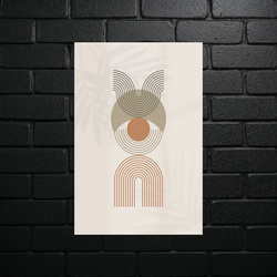 Geometric Harmony - Abstract Arch - shiny glitter