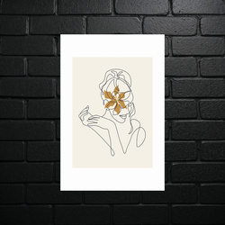 Minimalist Harmony with Flower - shiny glitter