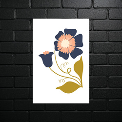 Minimalist Night Flower - shiny glitter