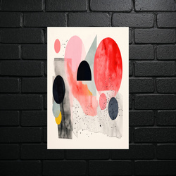 Abstract Harmony in Red - shiny glitter