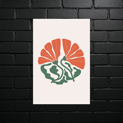 Minimalistyczna Pomarańczowa Mandala - błyszczący brokat