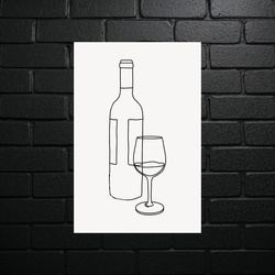 Minimalist Wine Composition - shiny glitter