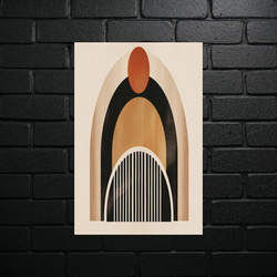 Geometric Harmony - Modernist Arch - shiny glitter