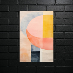 Geometric Harmony: Abstract Sunrise - shiny glitter