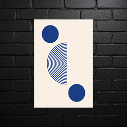 Navy Blue Geometric Harmony - shiny glitter