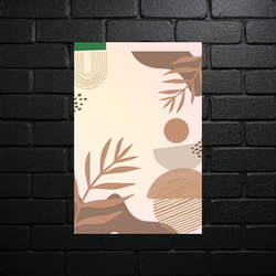 Abstrakcyjna Harmonia Natury - Beżowe Fale Spokoju - błyszczący brokat