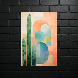 Geometric Cactus Abstraction - shiny glitter