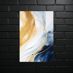 Golden Harmony in Blue