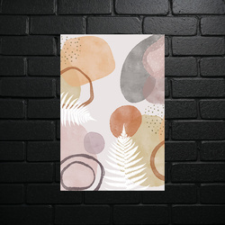 Abstrakcyjna Harmonia Liści - błyszczący brokat