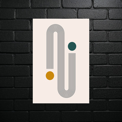 Geometryczna Harmonia - Minimalistyczna Abstrakcja - błyszczący brokat