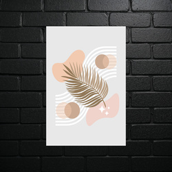 Botanical Harmony - Subtle Leaf Graphic - shiny glitter