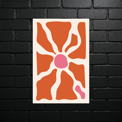 Abstract Sun Flower - shiny glitter