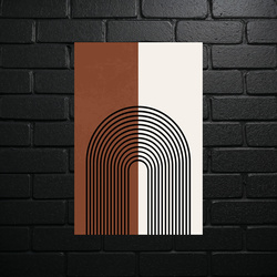 Geometric Harmony in Bronze - shiny glitter