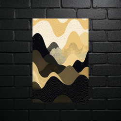 Golden Waves of Abstraction - shiny glitter