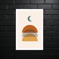 Księżycowa Geometria - Abstrakcja Desert Moon - błyszczący brokat